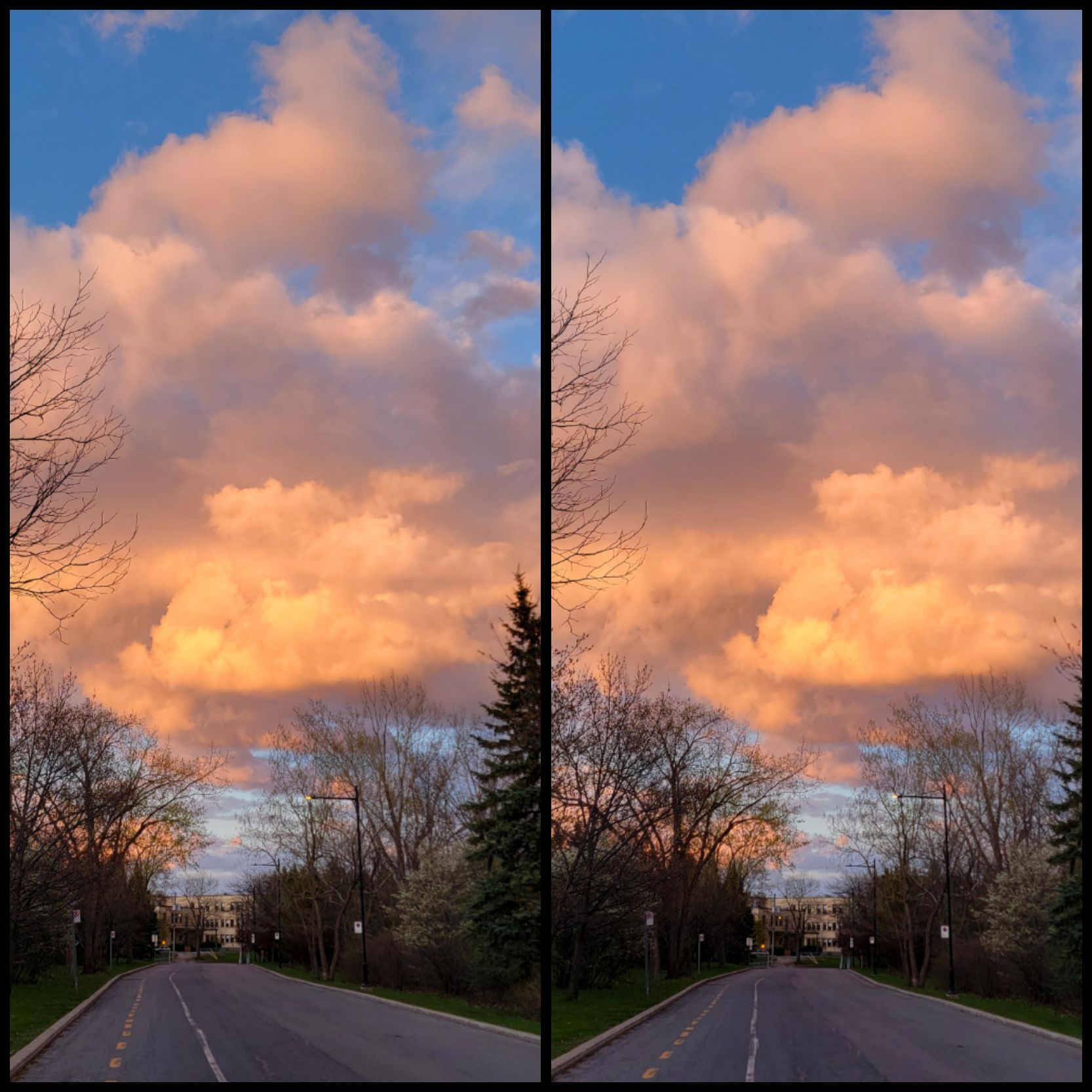 Version 3D of clouds at sunset